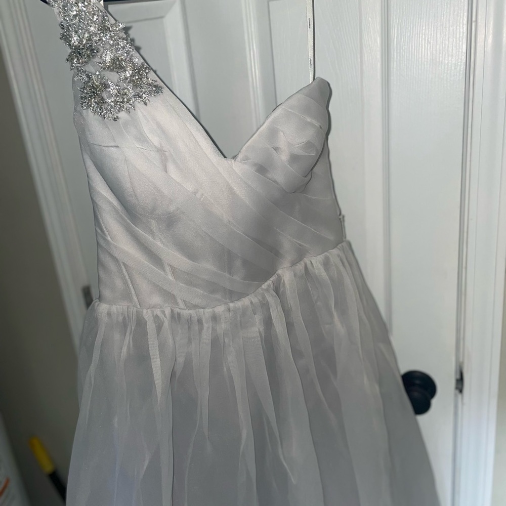 Vera Wang White Label Sterling Colored Wedding Dress